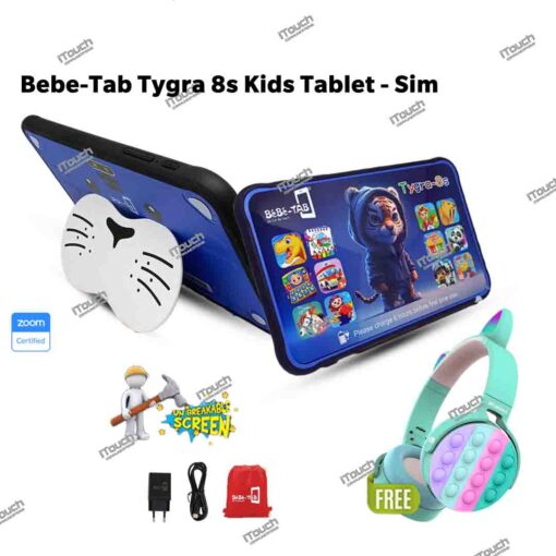 Bebe-Tab Tygra 8s Android Kids Tablet – 128GB ROM – 4GB RAM – 5000mAh – Sim